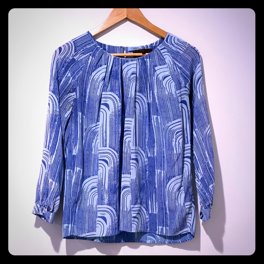 Blue printed blouse